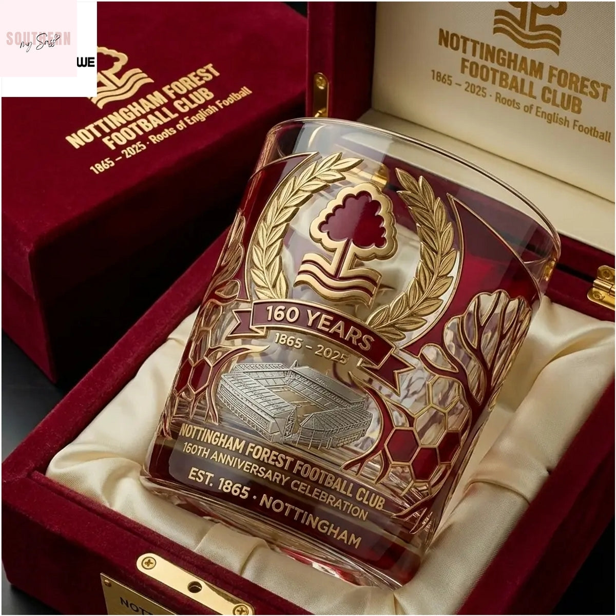 Nottingham Forest 160Th Anniversary Whiskey Glass