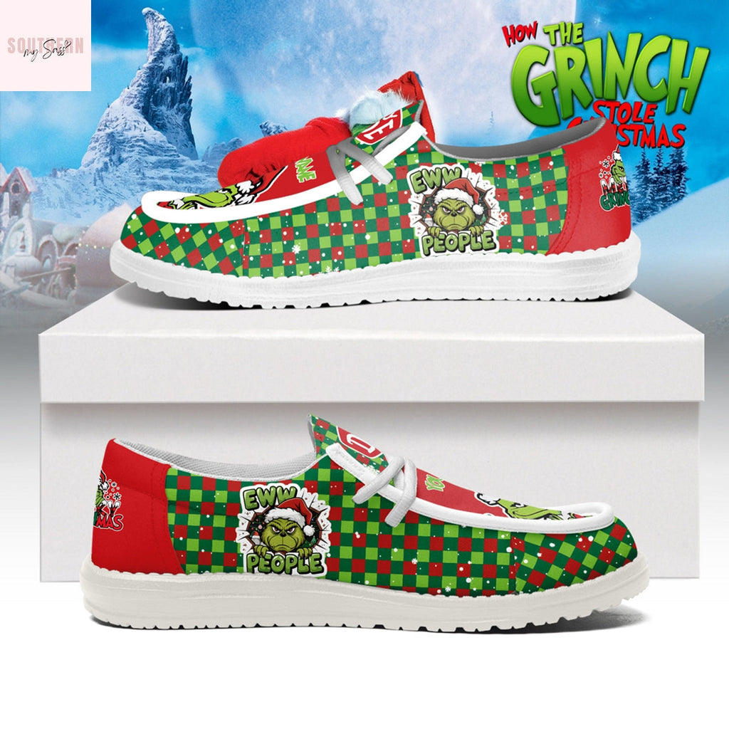 Personalized The Grinch Christmas Eww People Hey Dude Shoes