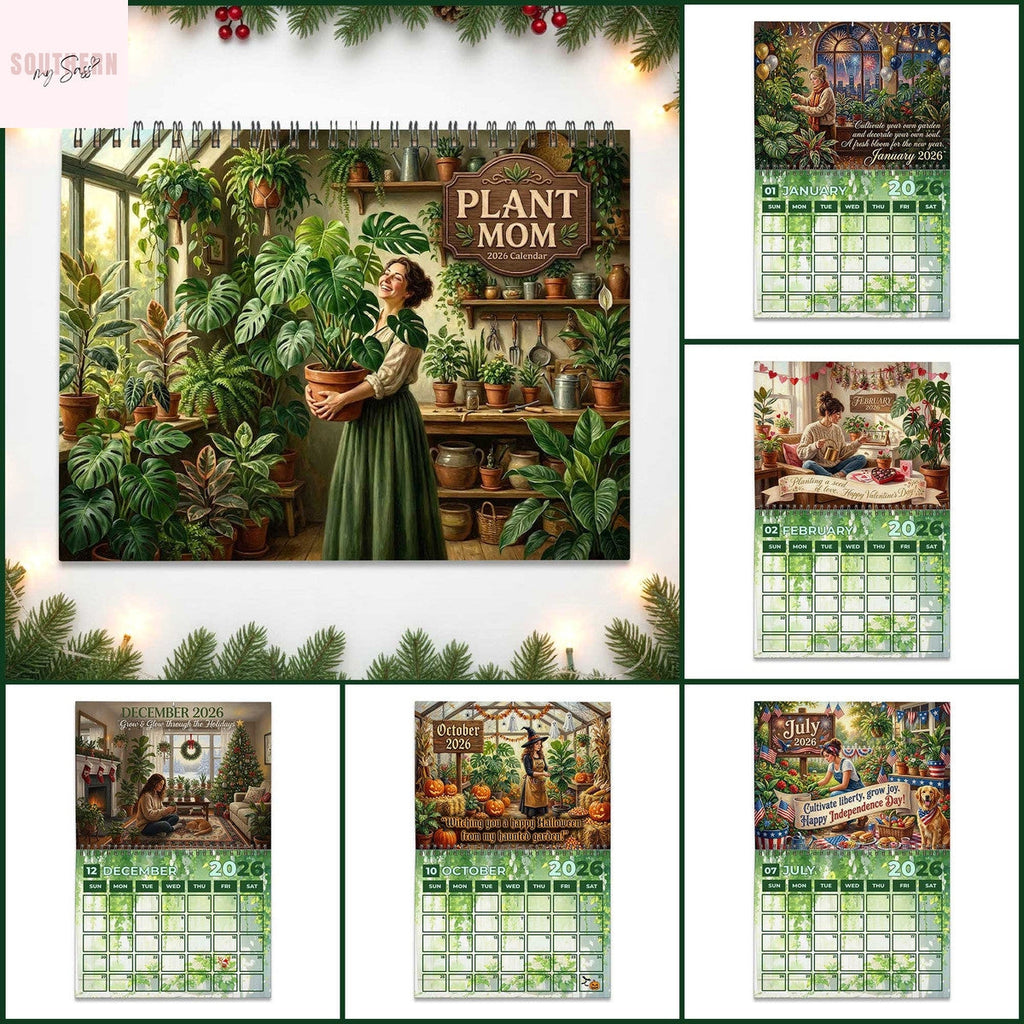 Plant Mom 2026 Wall Calendar