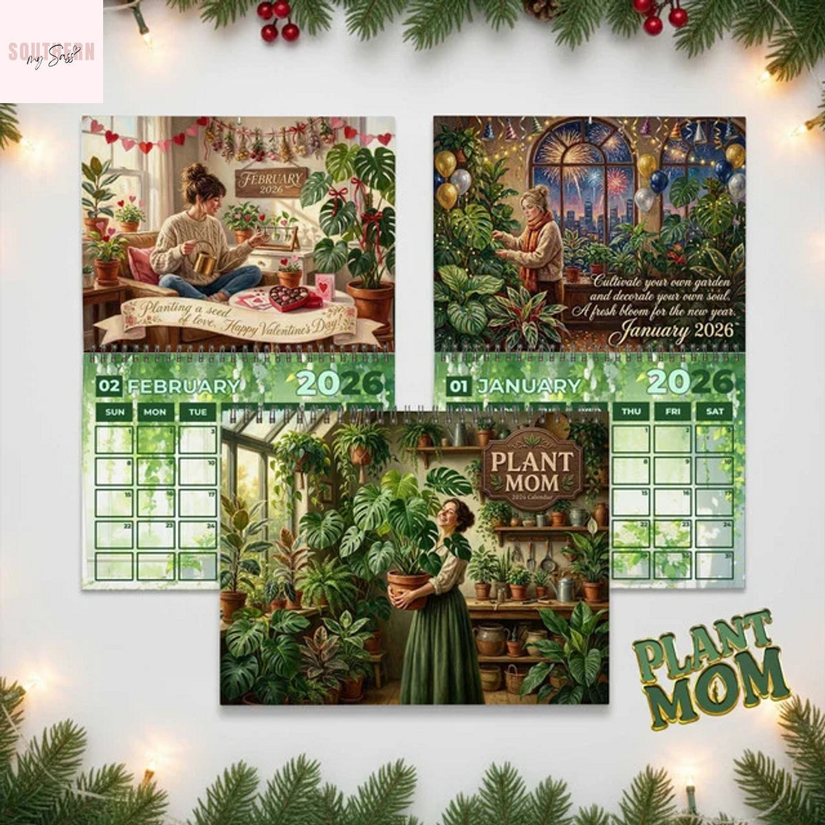 Plant Mom 2026 Wall Calendar