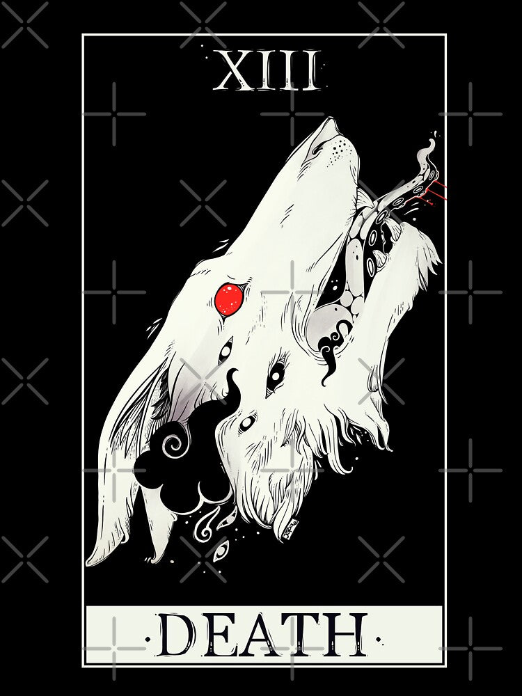 Death Tarot Card Wolf Art by cellsdividing