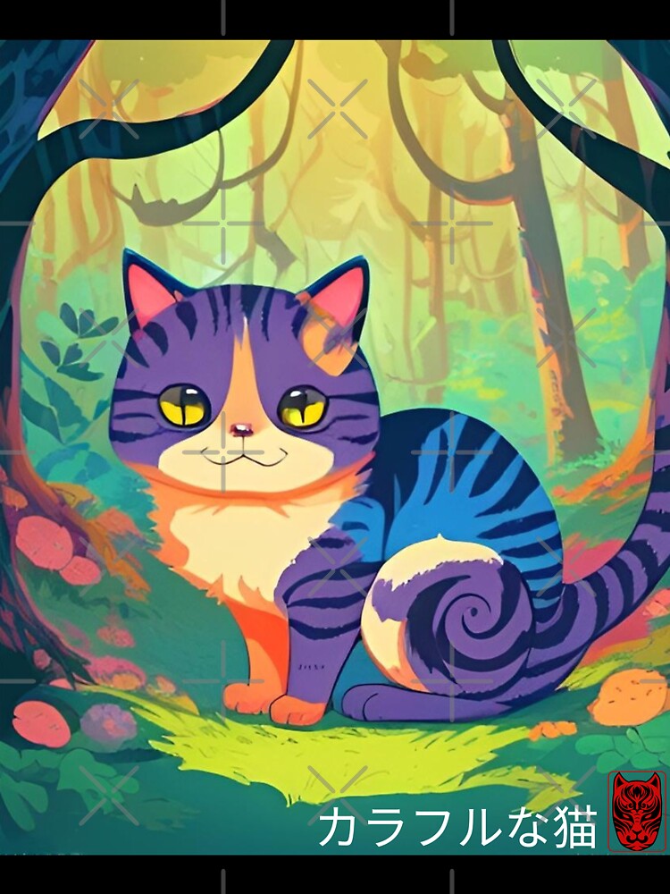 Colorful Cat In Japanese Characters by Agunikyle