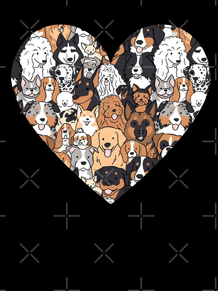So many dogs! A cute cartoon dog breeds illustration pattern by Yarafantasyart