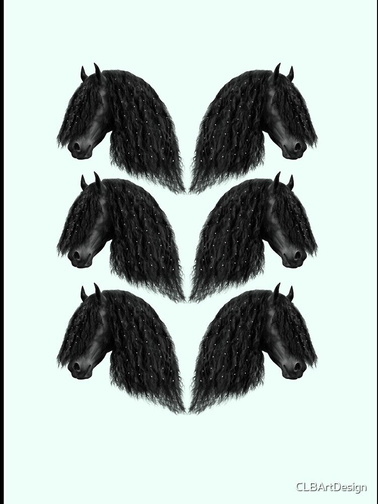 Friesian horse repeater by CLBArtDesign