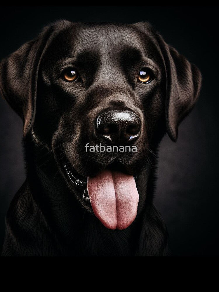 Black Labrador Dog Portrait by fatbanana