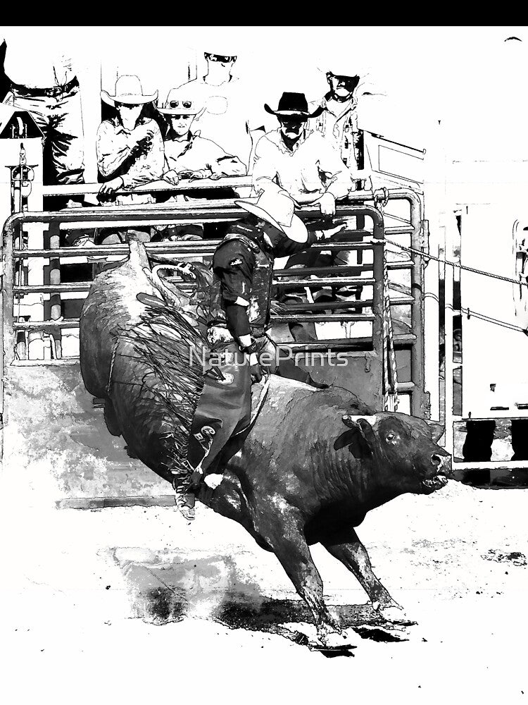Rodeo Bull Riding Champ by NaturePrints