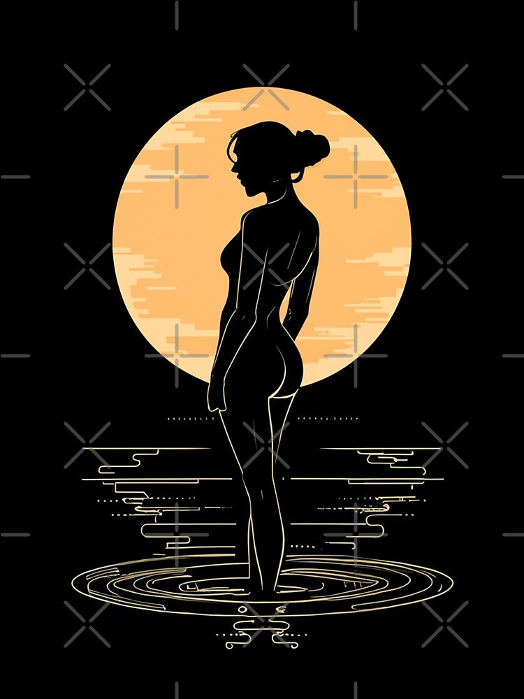 Lady in gold moon by Mate0 designer