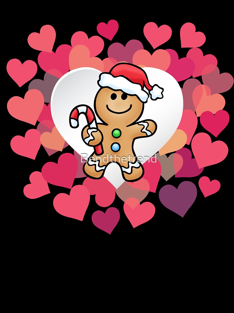Funny Gingerbread Christmas Xmas Love Gift Novelty T-Shirt by Bendthetrend