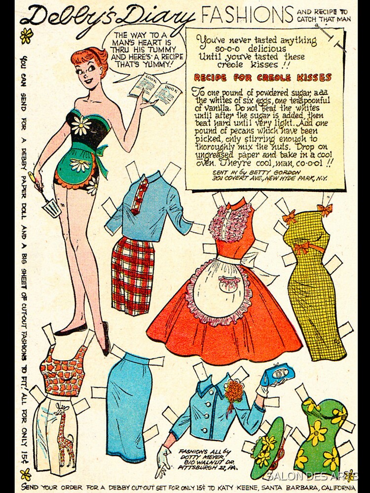 Debby's Diary Fashions (1955) - Vintage Paper Doll by SALON DES ARTS