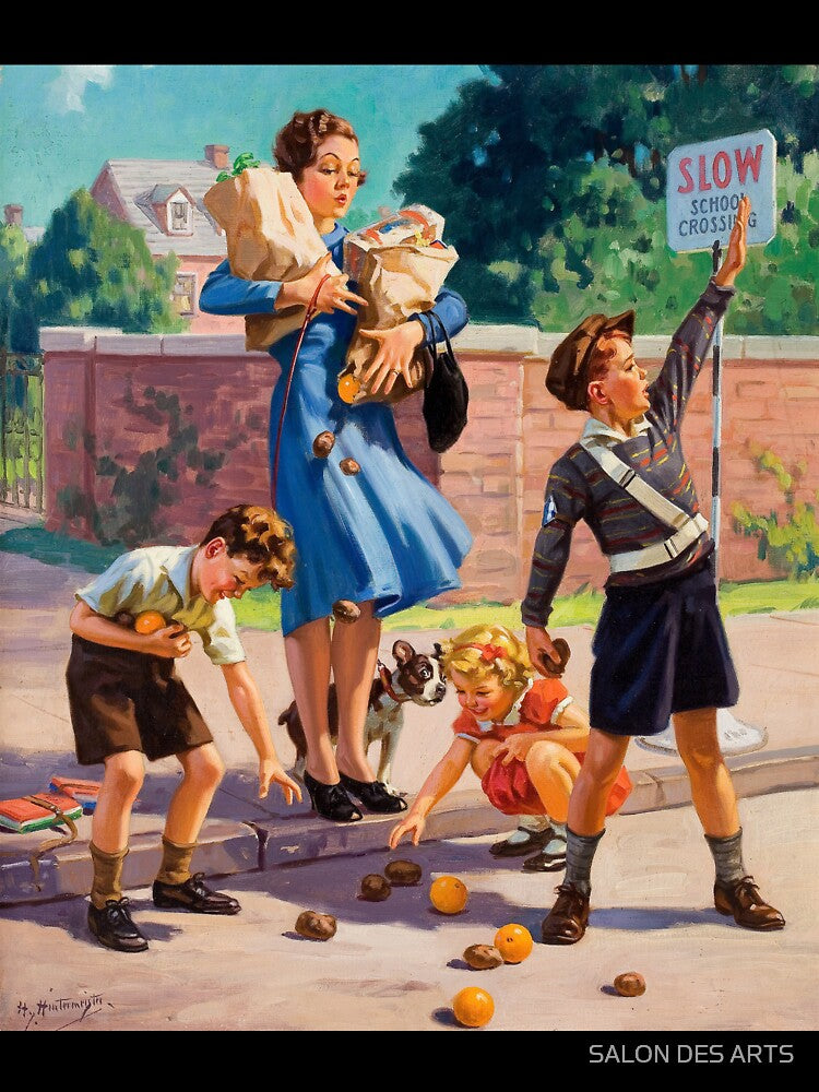An Accident in the Cross Walk (20th century) - Hy Hintermeister by SALON DES ARTS