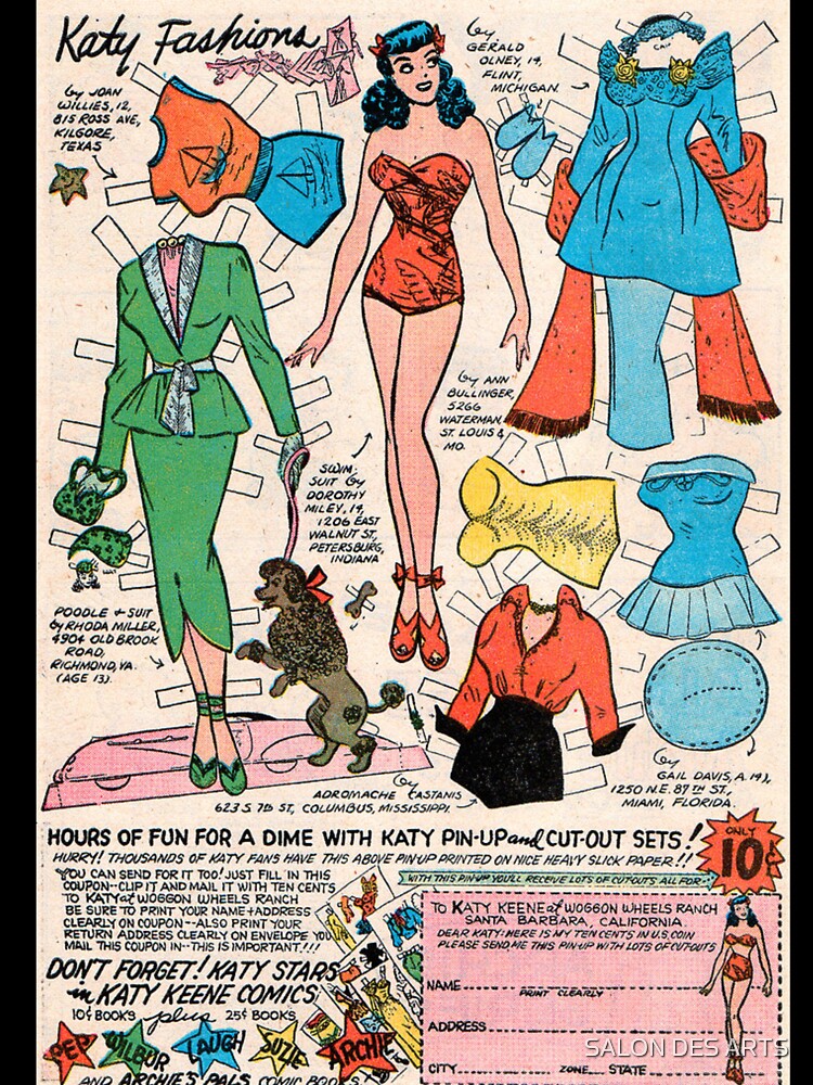 Katy Fashions (1955) - Vintage Paper Doll by SALON DES ARTS