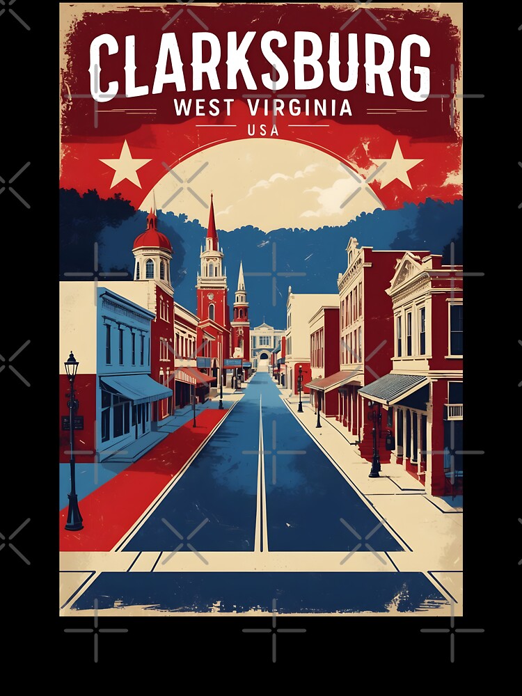 Clarksburg West Virginia 1950s USA Vintage Travel Tourism by TravelersGems