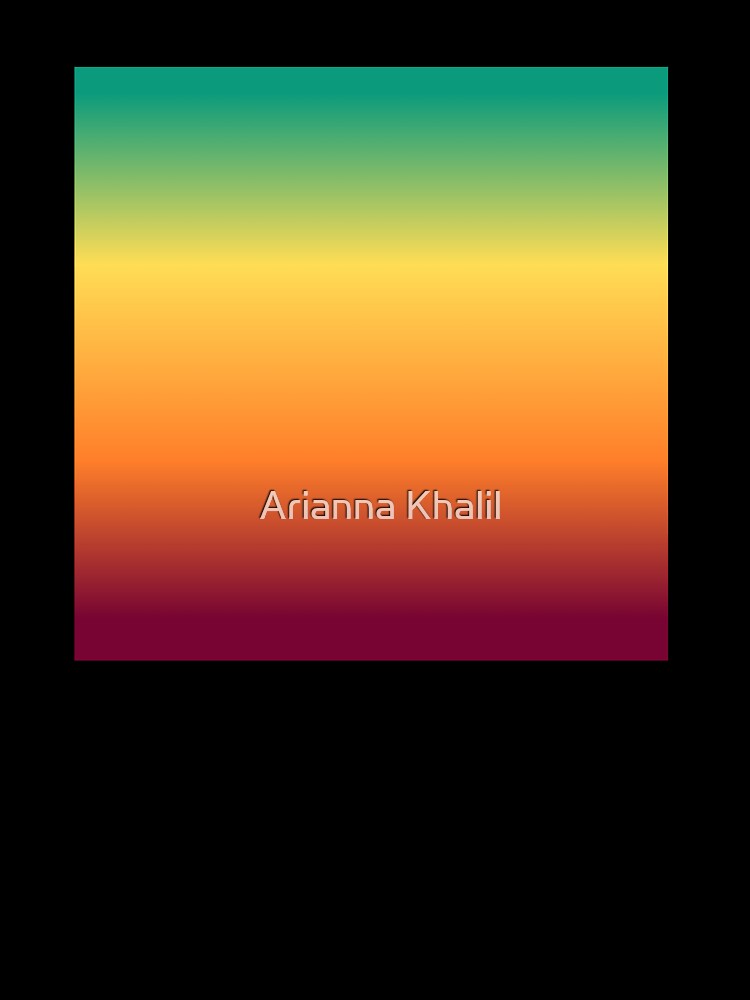 Teal Yellow Orange Berry Ombre Gradient by Arianna Khalil