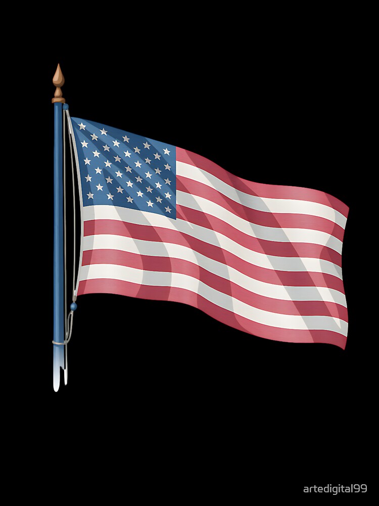 American Flag Design – Vintage Patriotic Artwork by artedigital99