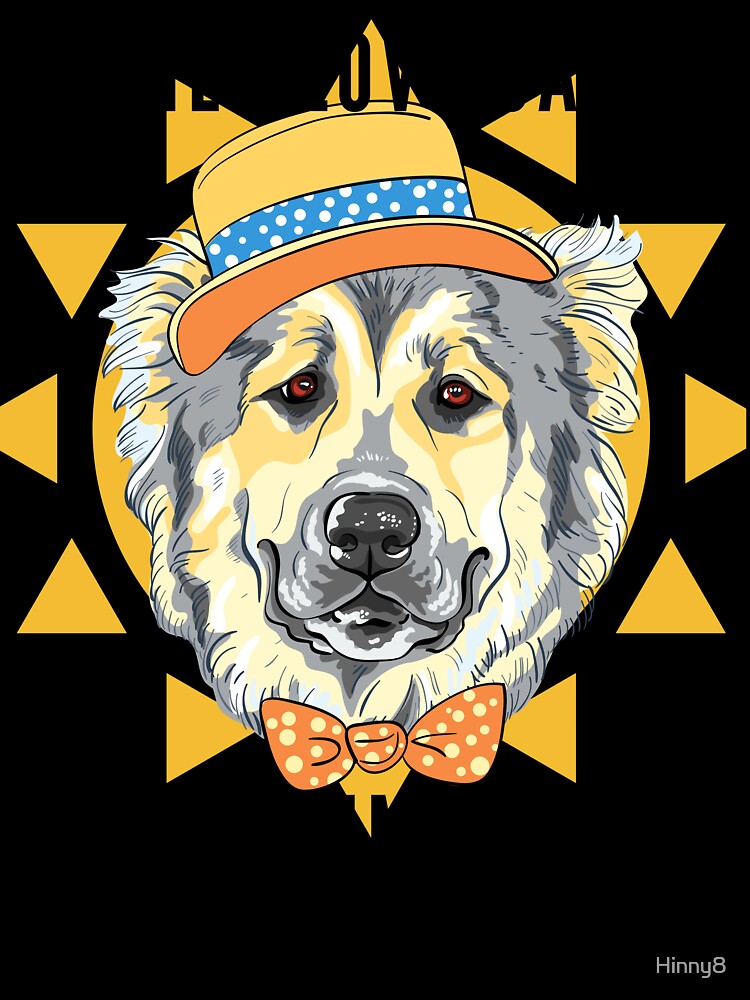 Funny Dog with a bow tie and Hat Proverb: Only love can make him shake his tail by Hinny8