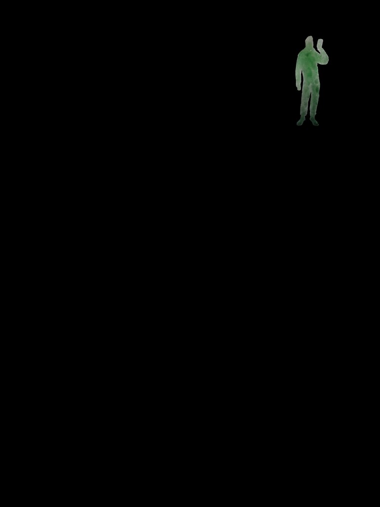 Green watercolor selfie silhouette by Solybowie