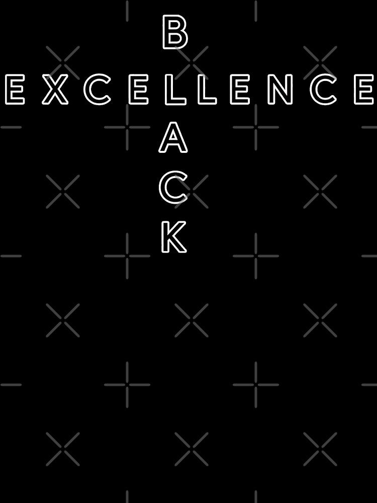 Black Excellence Crossword Minimal Art Design by DjFreeq