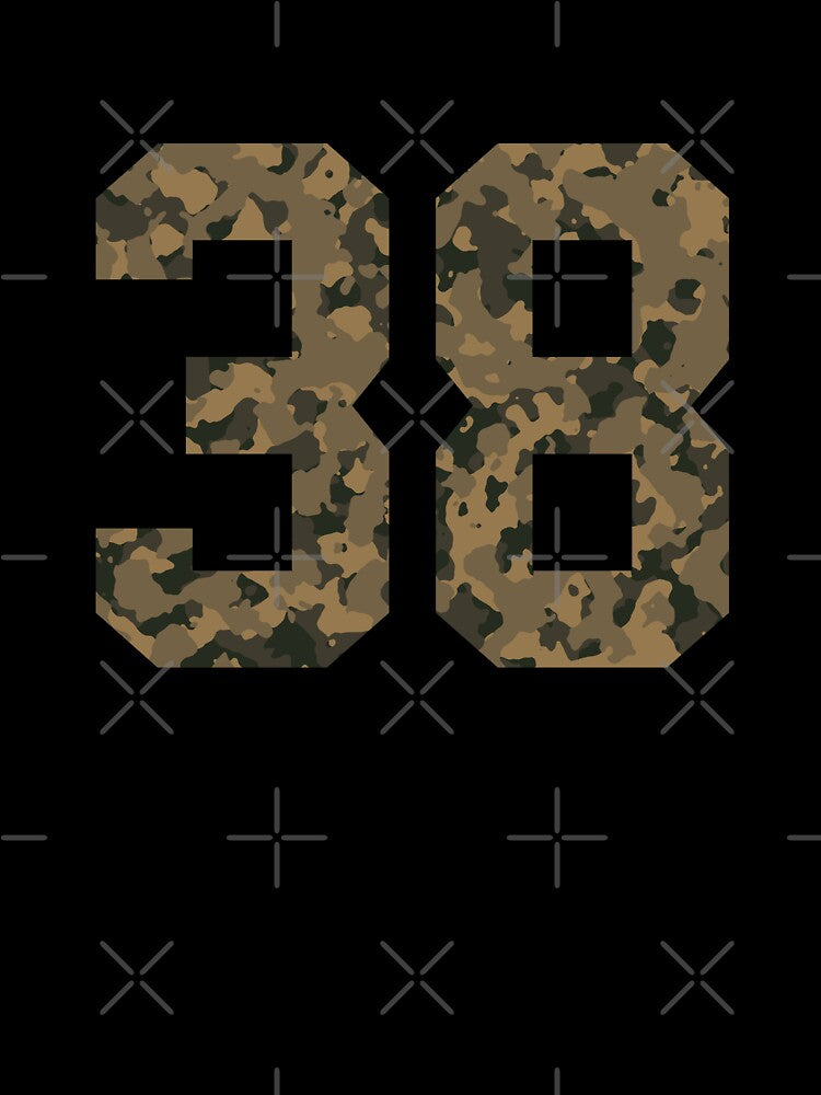 Army Camouflage Number 38 - Sports Numbers by NECHSTORE