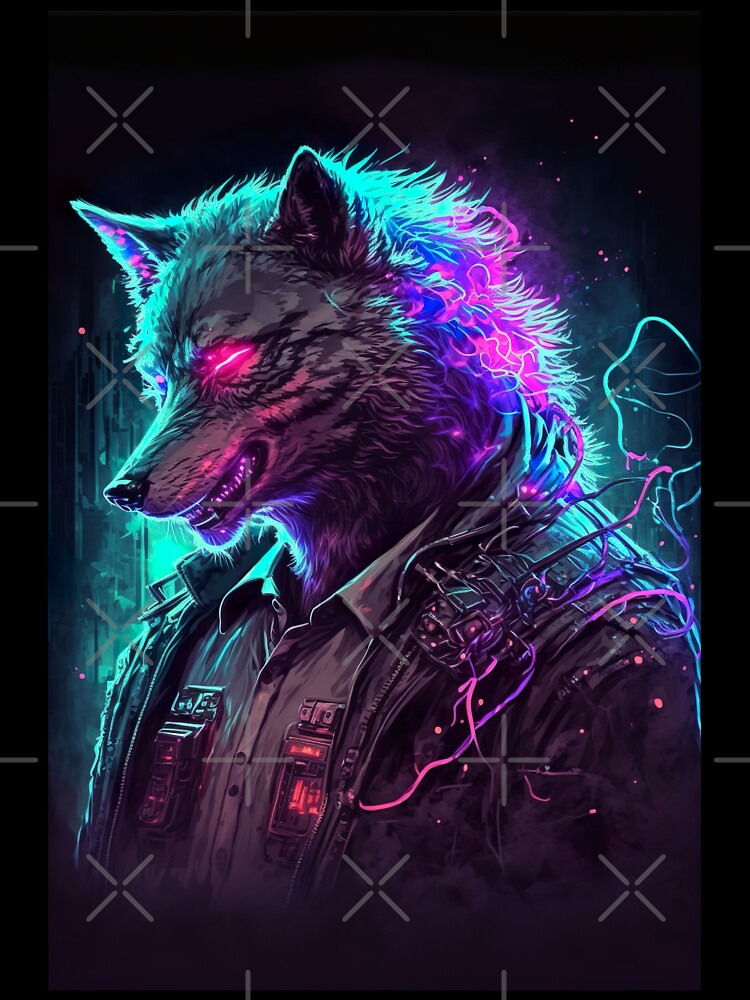 Cool Wolf Portrait by KoolArtDistrict