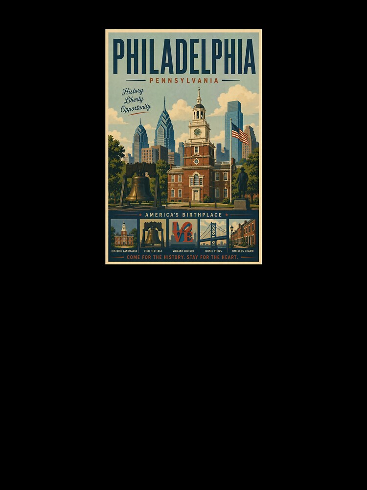 Philadelphia Retro travel poster by JBWphotos
