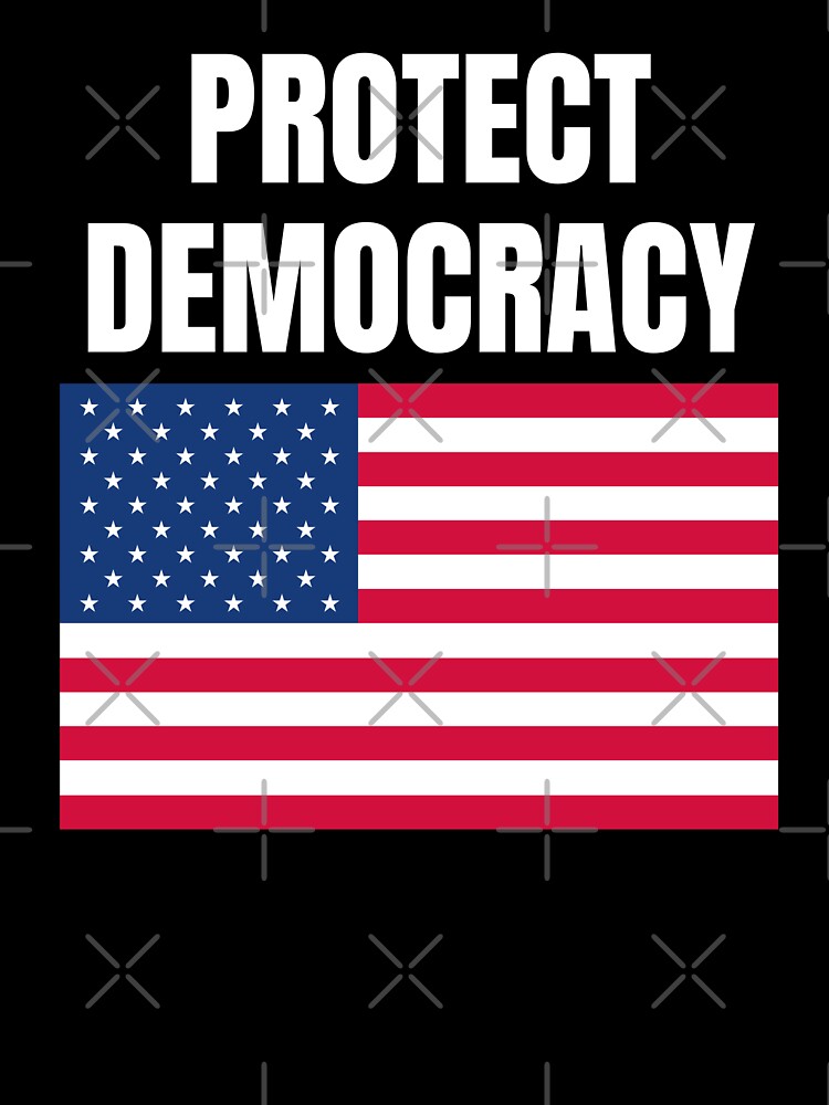 Protect Democracy American Flag Shirt by dgavisuals