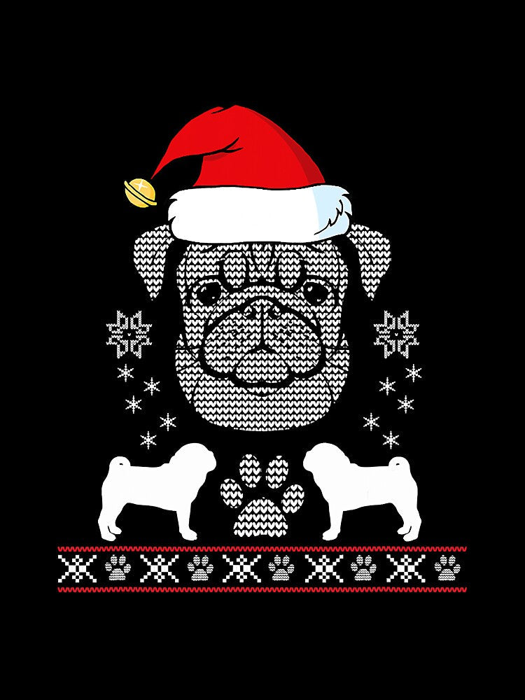 Santa Pug Dog Breed Holiday Ugly by frank3826
