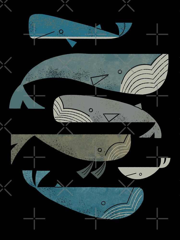 Retro Whale Pod by Renea L Thull