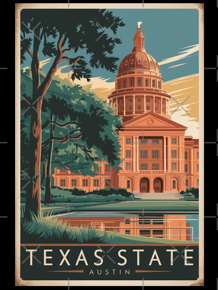 Austin Vintage Travel Poster by TravelerRat