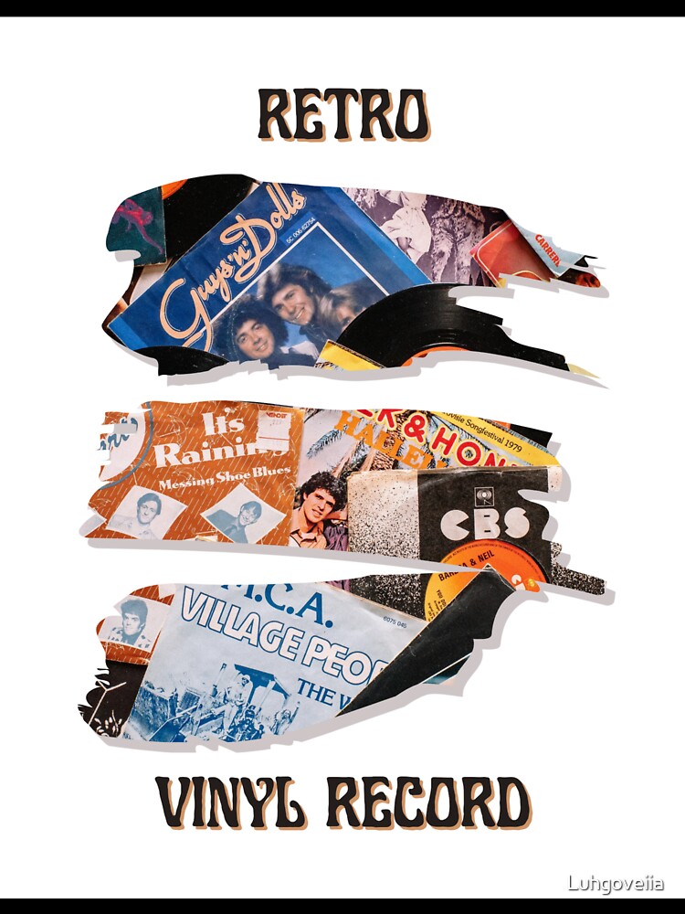 Music vintage Retro vinyl Record by Luhgoveiia
