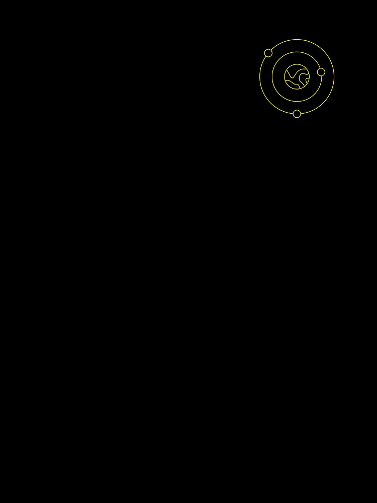 PLANET WITH MOONS (YELLOW) by Top10Designs