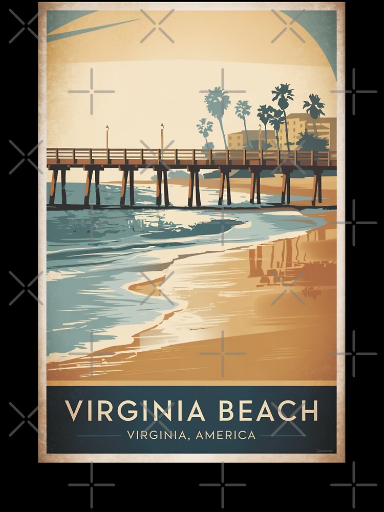 Virginia Beach Vintage Travel Poster by TravelerRat
