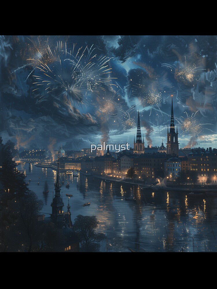 Fireworks Over Stockholm on National Day by palmyst