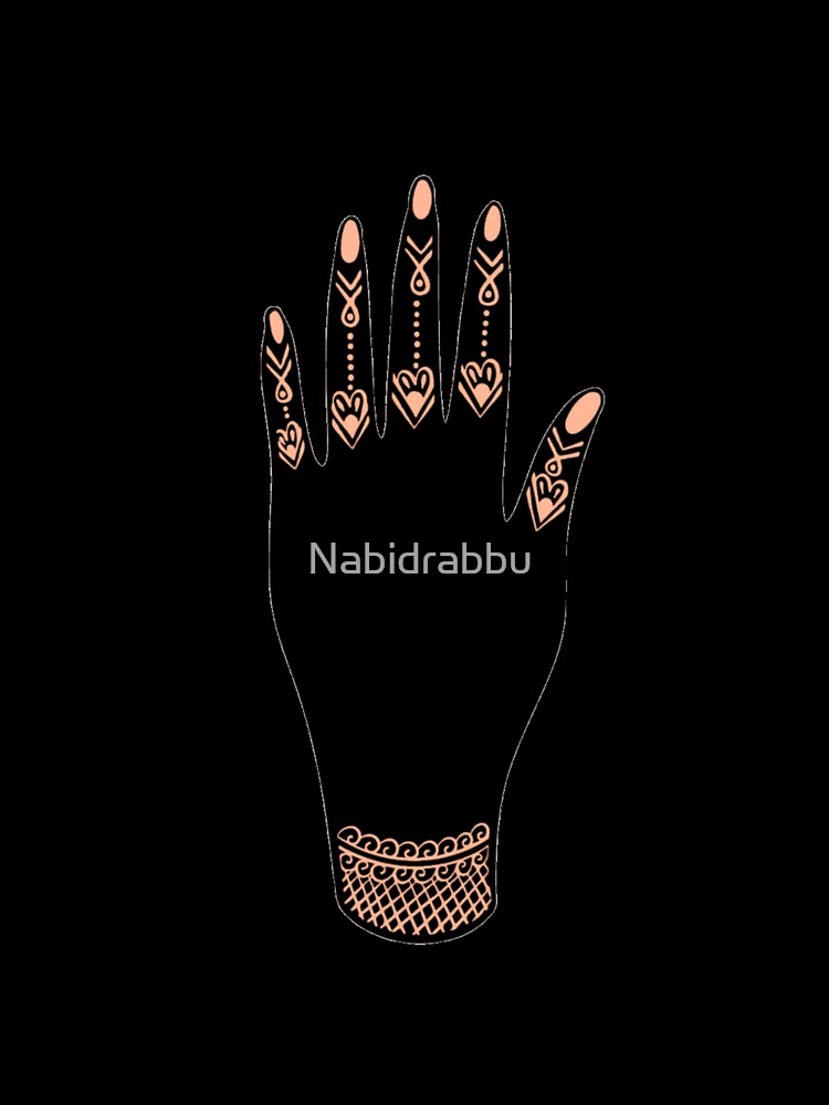 Hand drawn with henna by Nabidrabbu