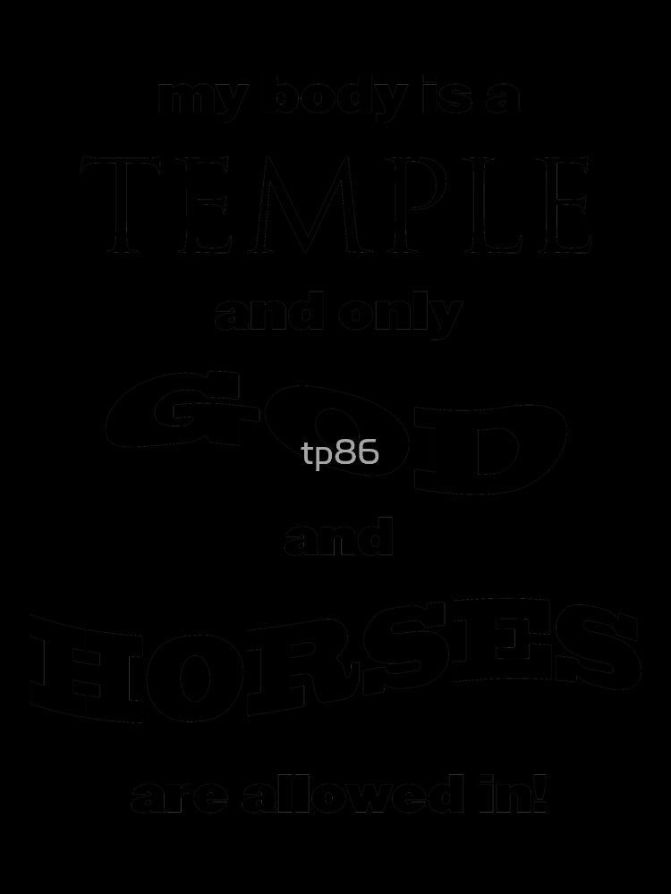 bad tshirt: god and horses by tp86