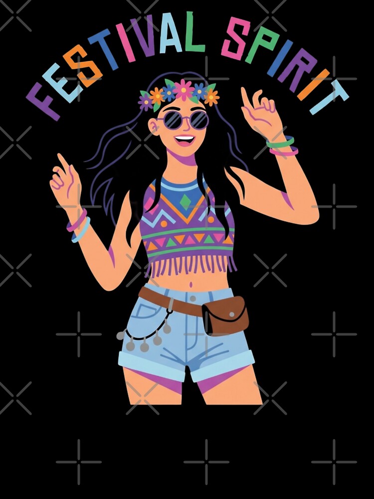 Festival Spirit Vibrant Graphic for Music Festival Attendees by chattsuede