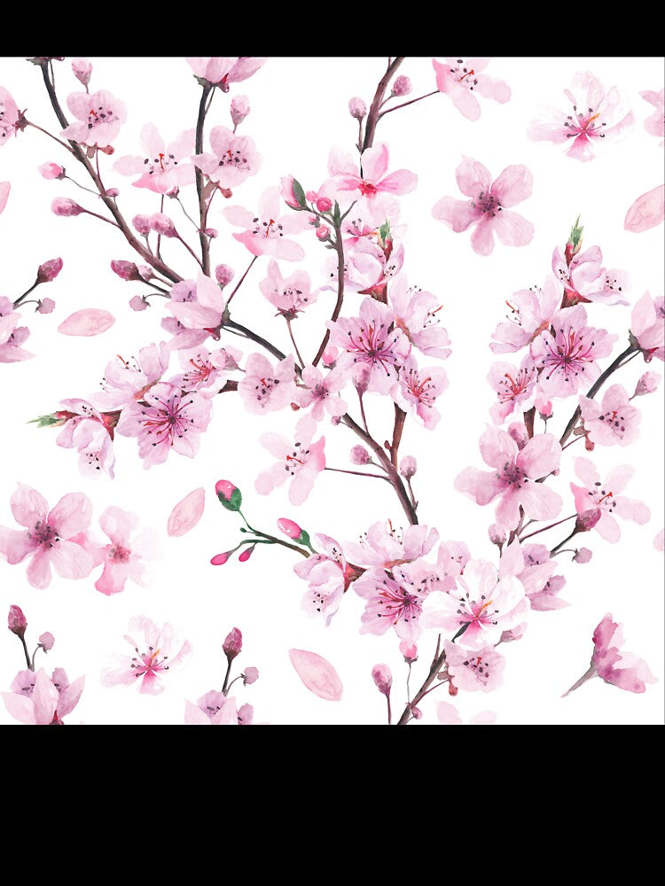 Delightful Japanese Sakura Pink Cherry Blossom Patten by Jaydee001