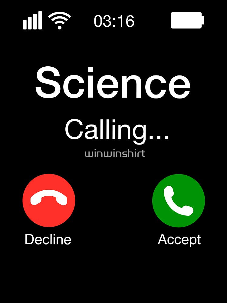 Science Calling - Science Teacher Phone by winwinshirt