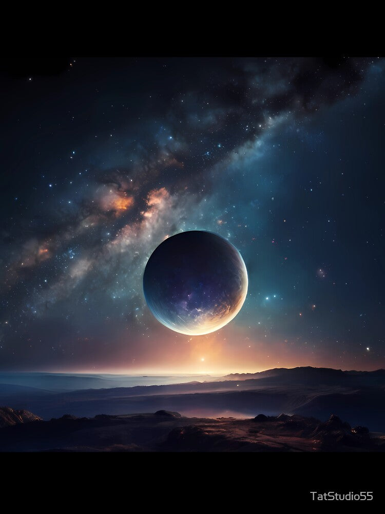A starry sky on the planet in universe by TatStudio55