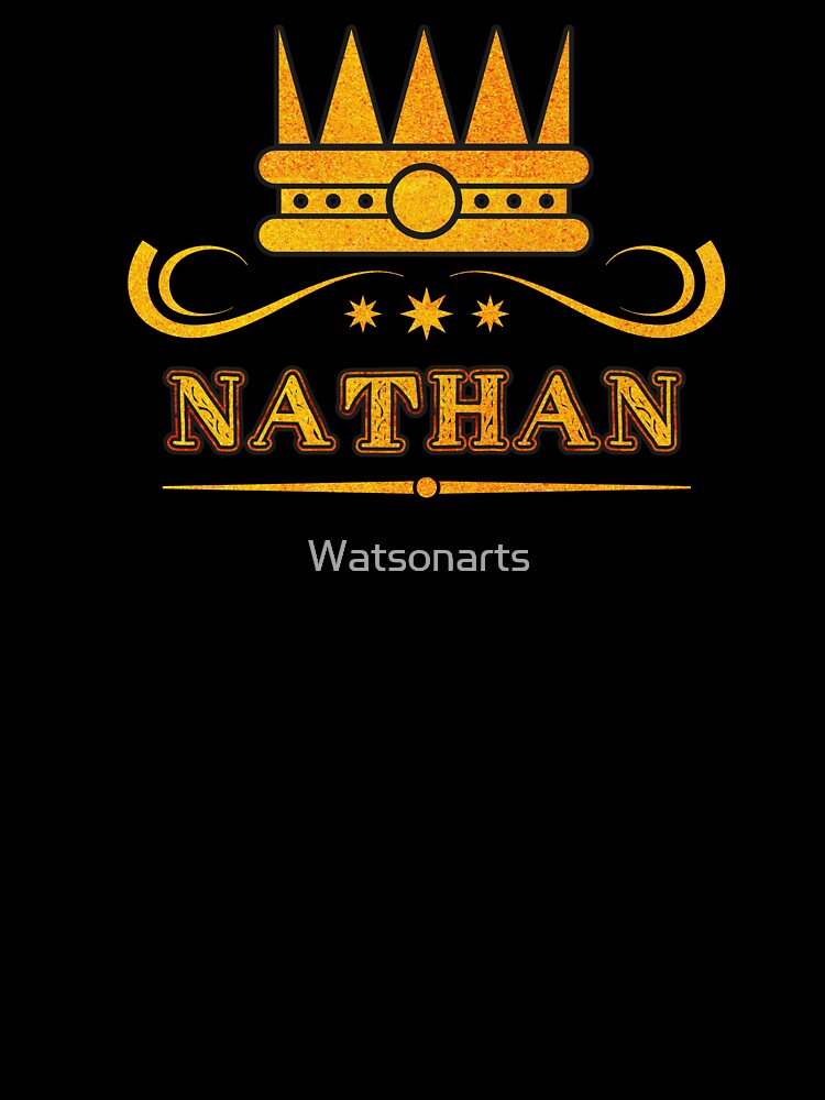 Nathan Personalized Funny & Unique Custom Name Design for Men, Teens, and Boys by Watsonarts