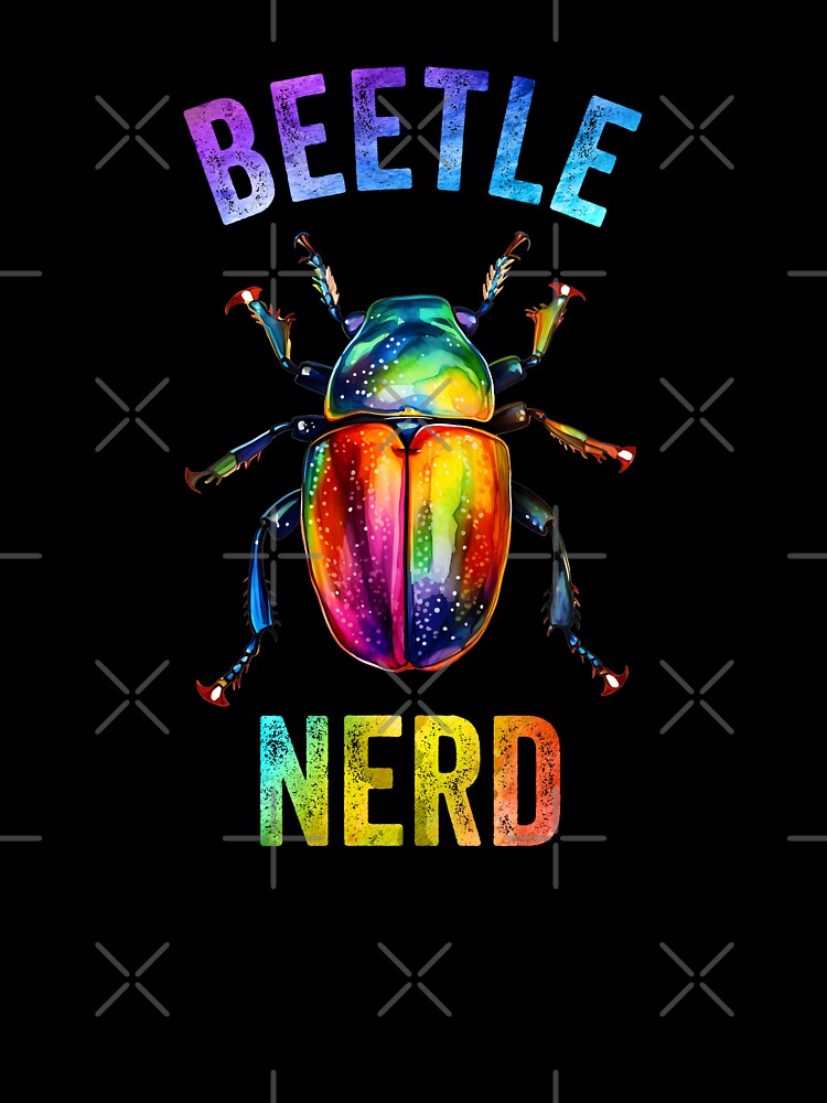 Beetle Nerd Colorful Watercolor Beetle by Zurickdesigns