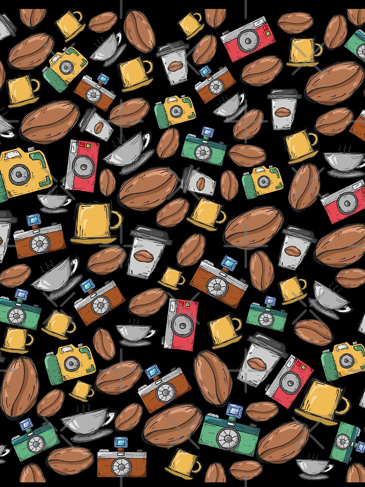 coffee and camera retro by happy gift art