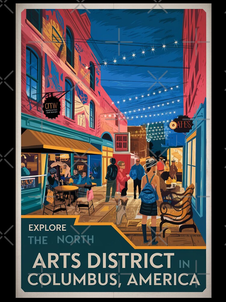 Columbus Vintage Travel Poster by TravelerRat