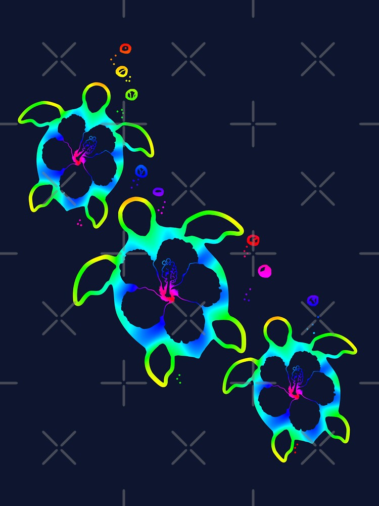 Tie Dyed Honu Turtles by BailoutIsland