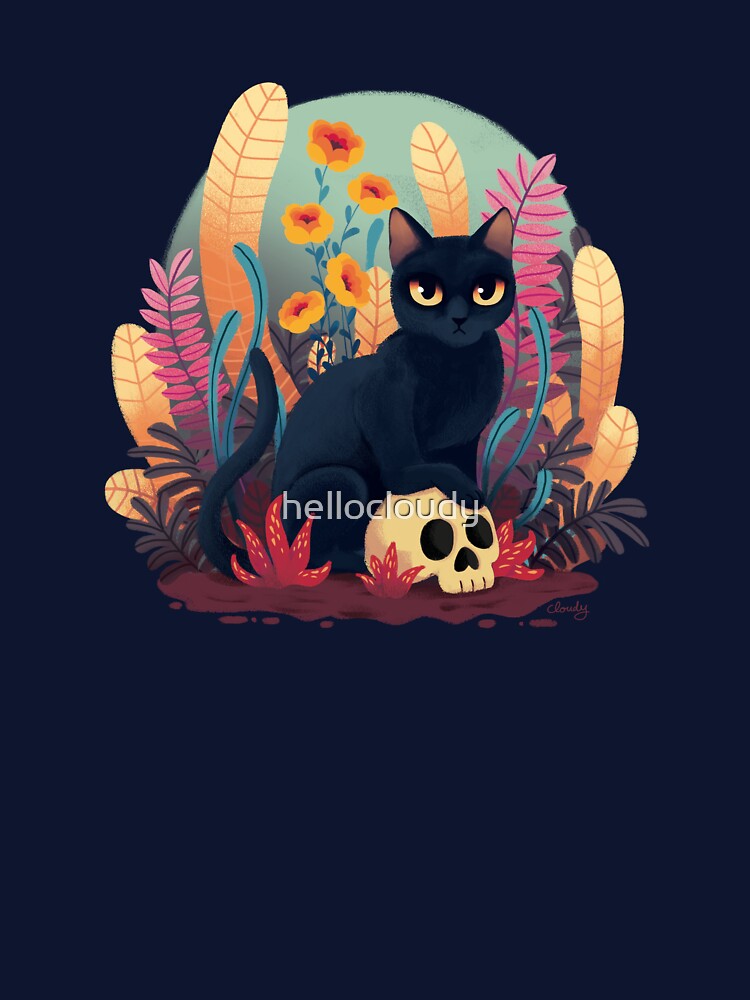 Skull kitty by hellocloudy
