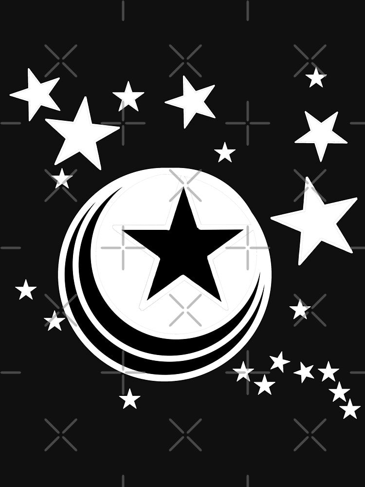 Starry Sky on a Clear Black Night Line Art by BrightMint