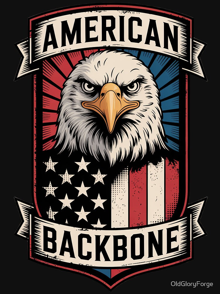 American Backbone Tall Patriotic Eagle Shield by OldGloryForge