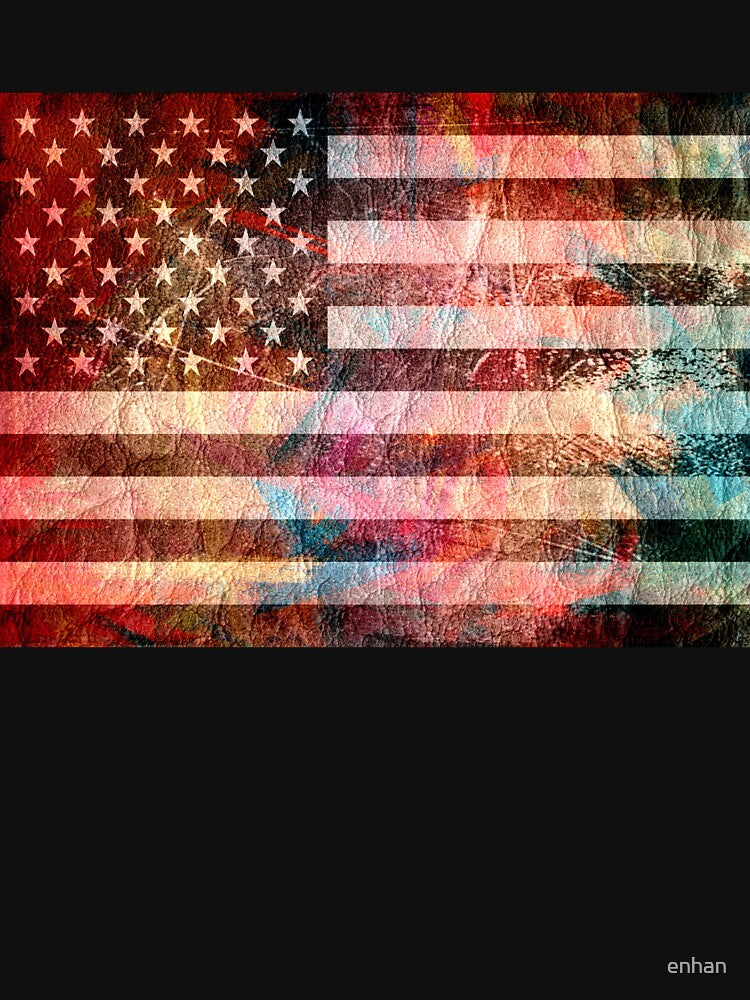 American Flag Art Grunge by enhan