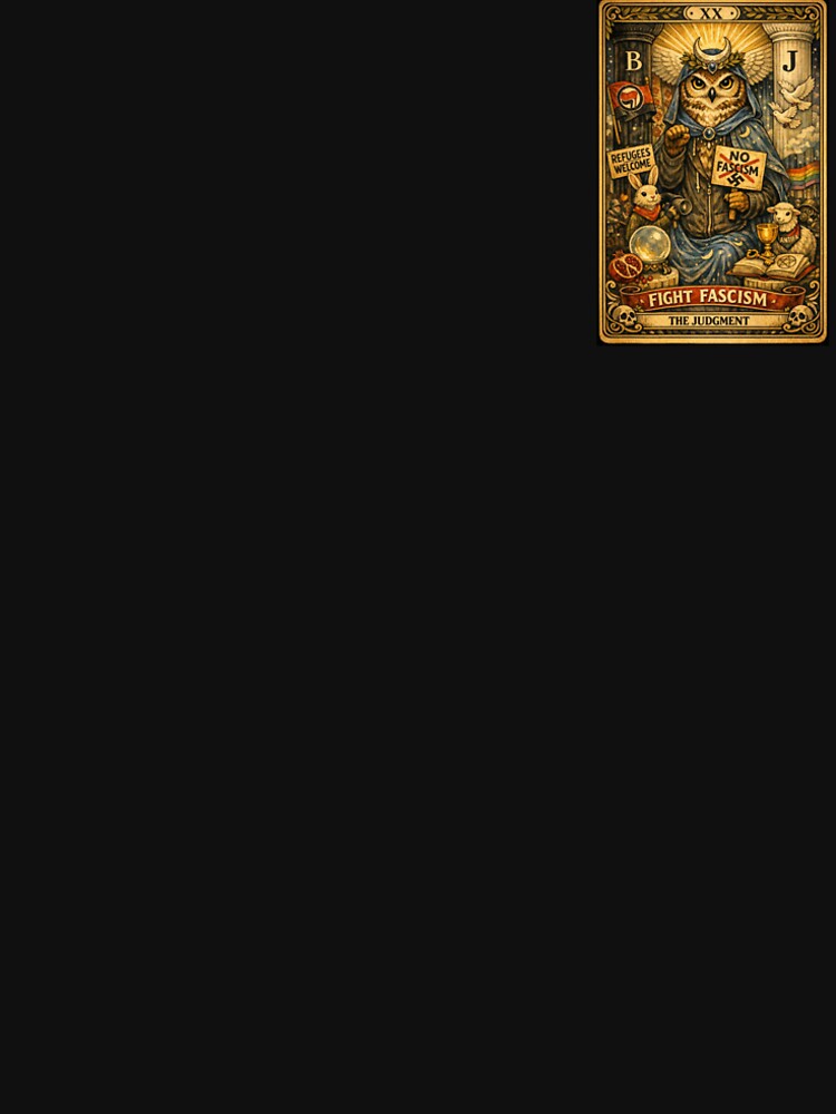 Tarot card "Fight Fascism" Owl by Bondweaver