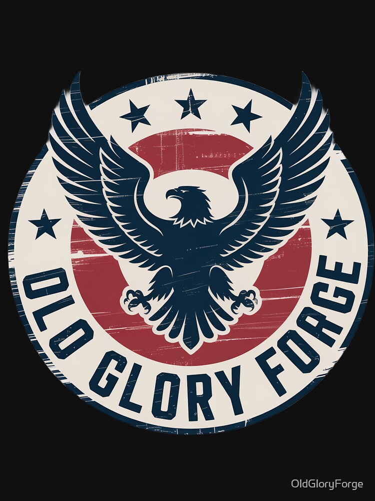Old Glory Forge Eagle Emblem Patriotic Circular Badge Design by OldGloryForge