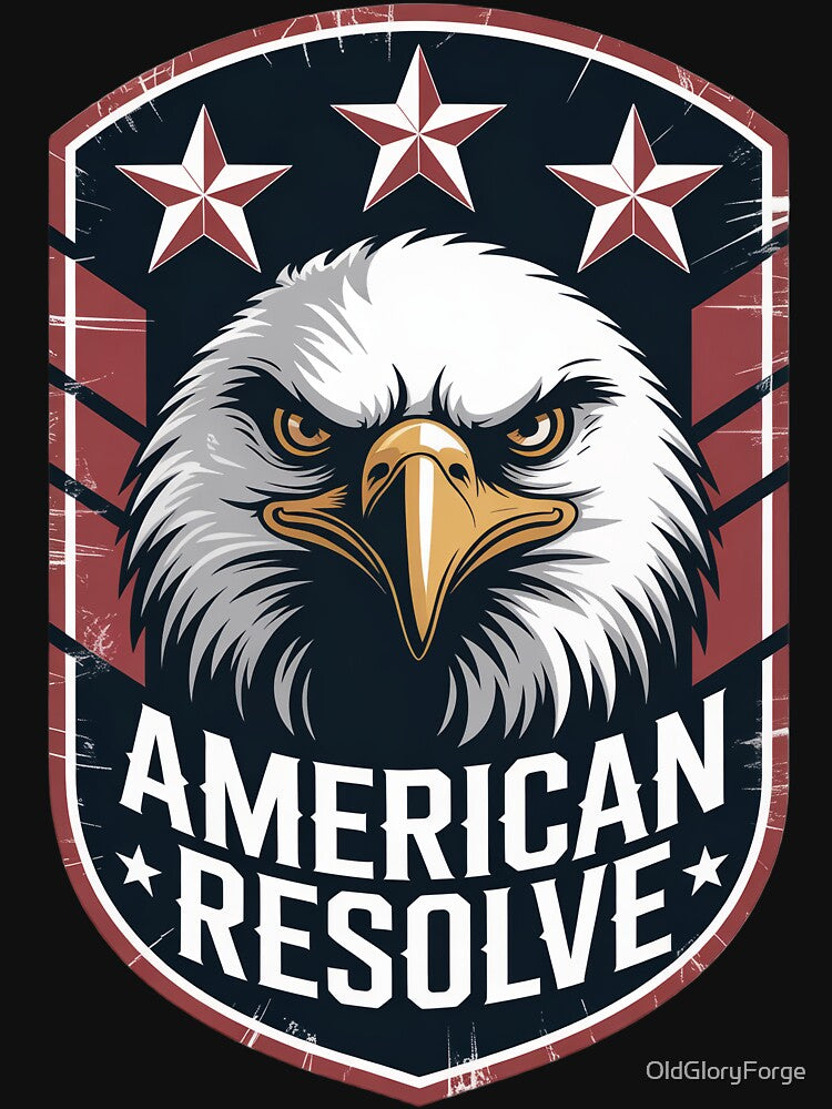 American Resolve Eagle Banner Badge by OldGloryForge